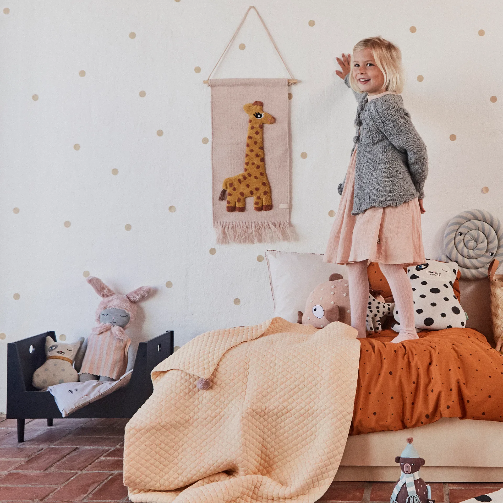 Decorazione da muro giraffa 32x70 cm, Rose OYOY