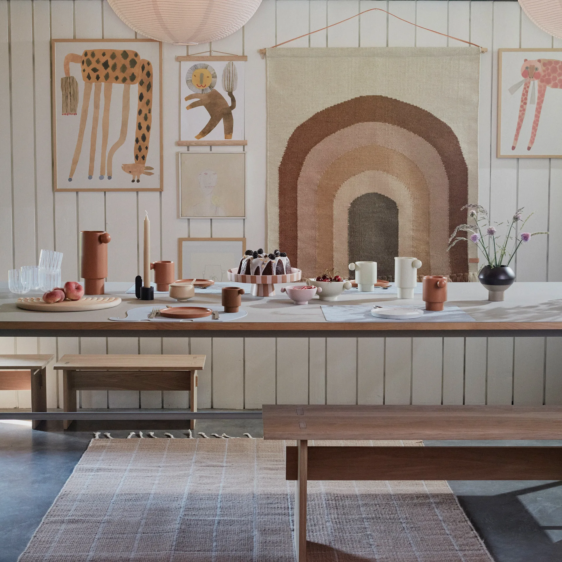 Decorazione da parete Follow the rainbow 100x124 cm, choko OYOY