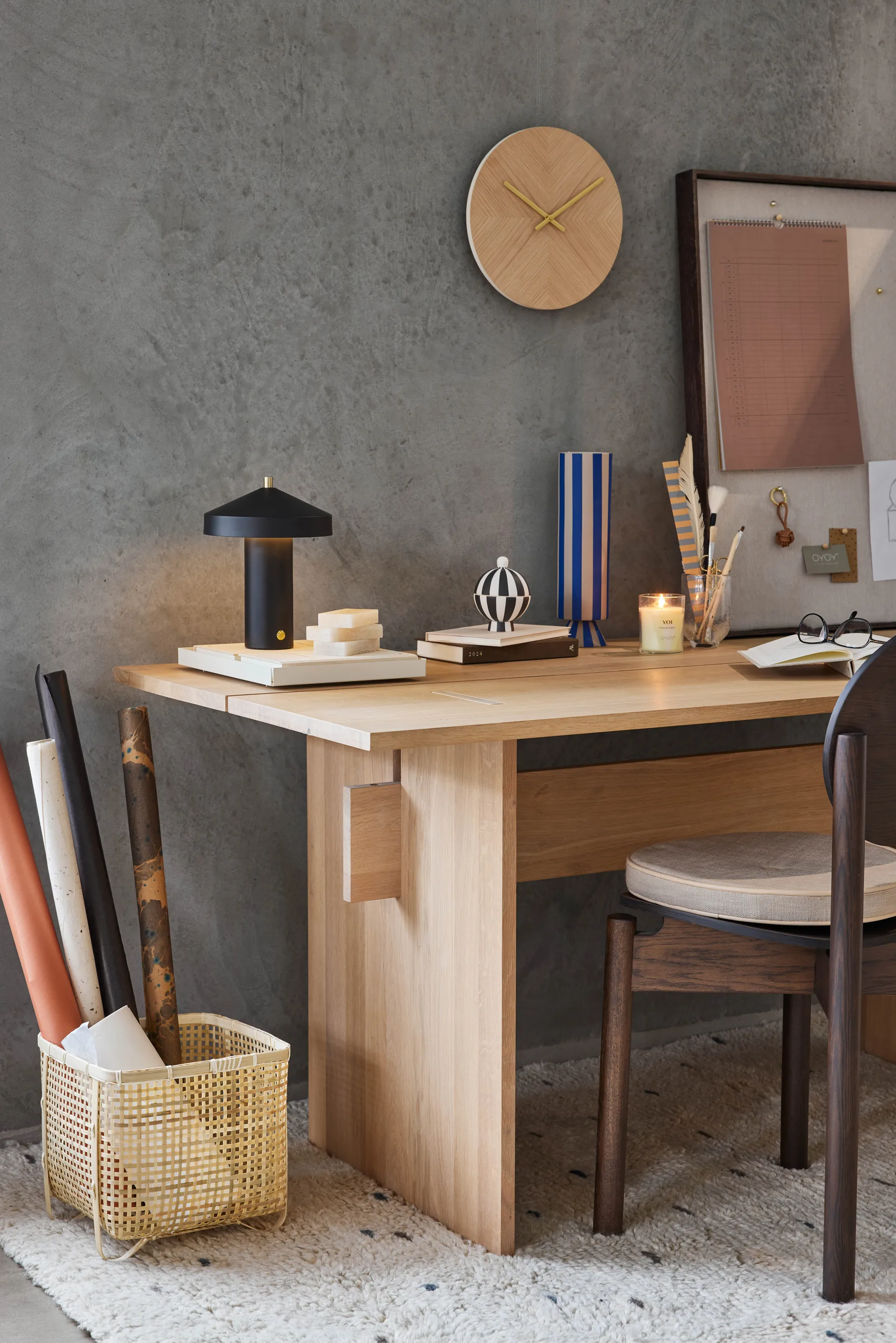 Orologio da parete Tokei Ø29 cm, Natura OYOY