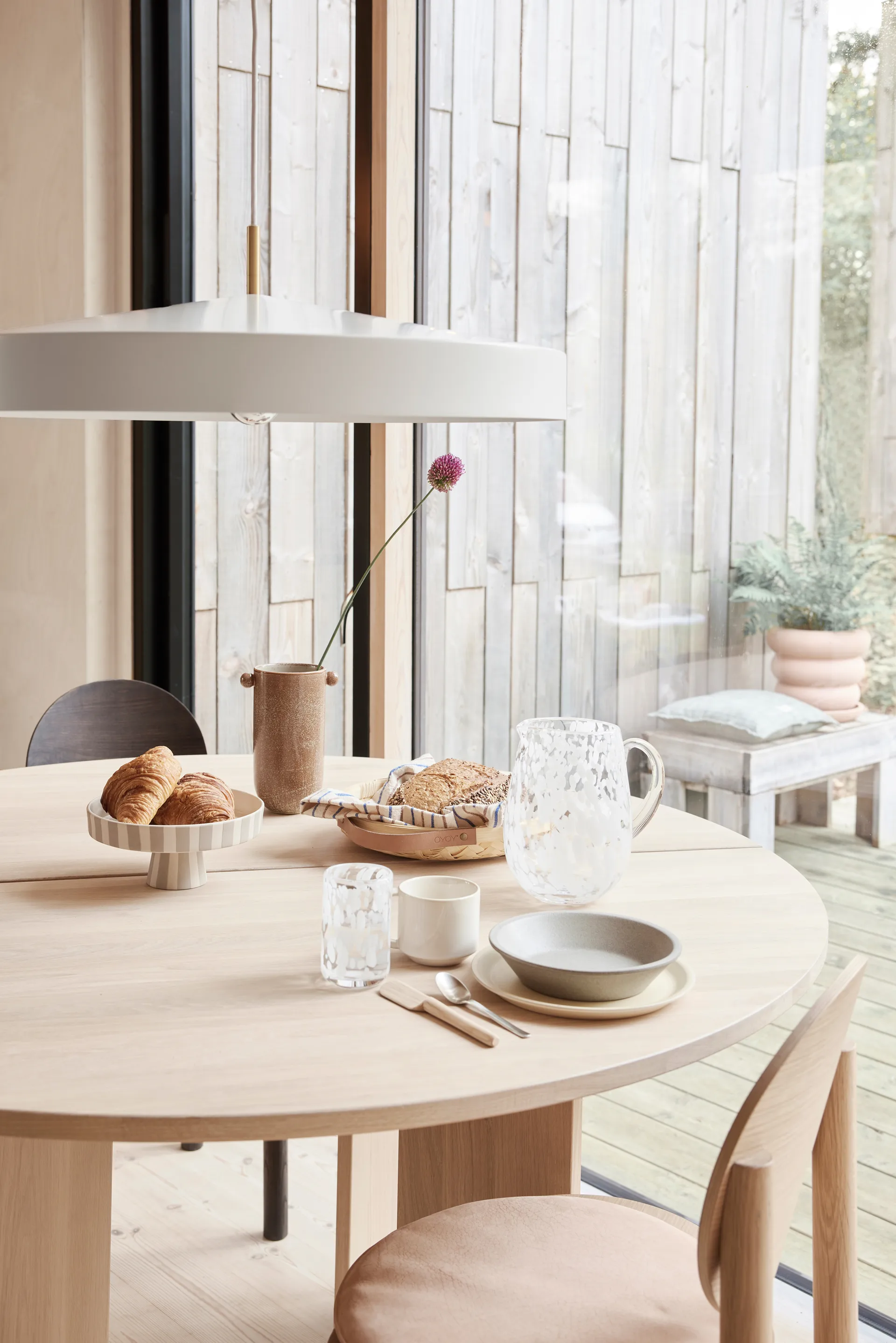 Piatto da tavola Yuka, Ø 22 cm, confezione da 2, Butter OYOY