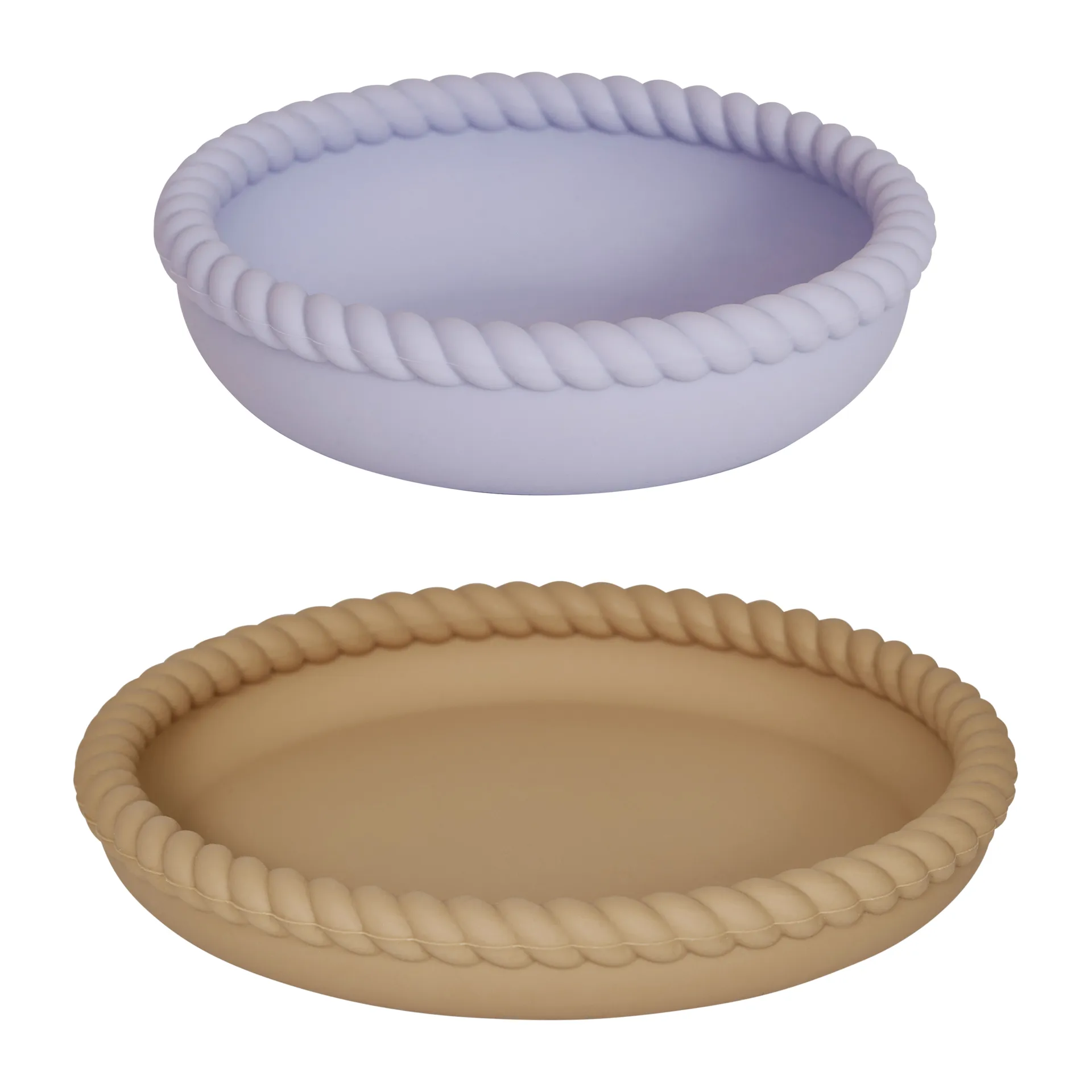 Piatto e ciotola Mellow, Light rubber, lavanda OYOY
