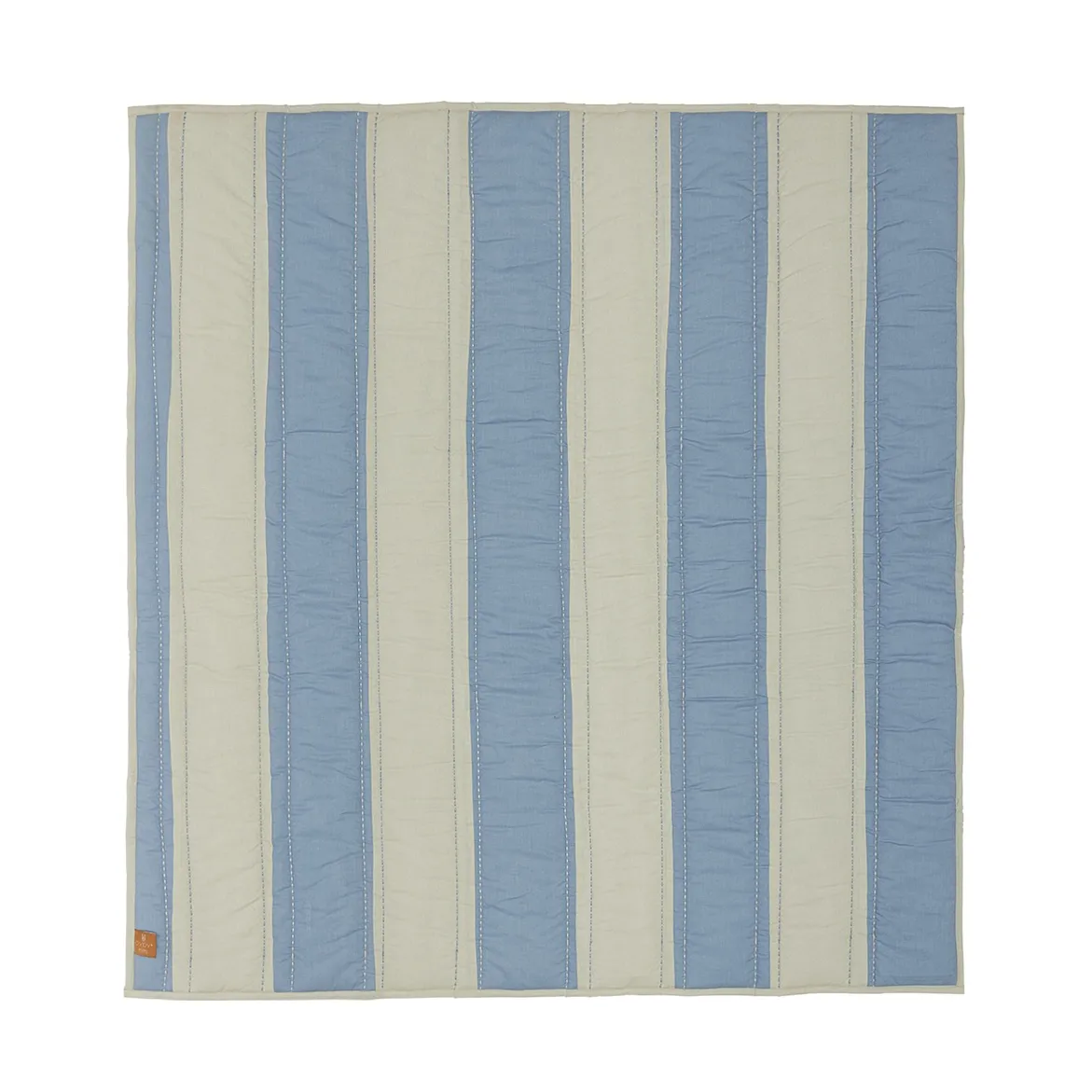 Plaid imbottito Striped 130x140 cm, Argilla blu OYOY
