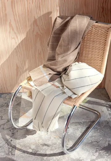 Plaid in lana Balama - Bianco sporco - OYOY