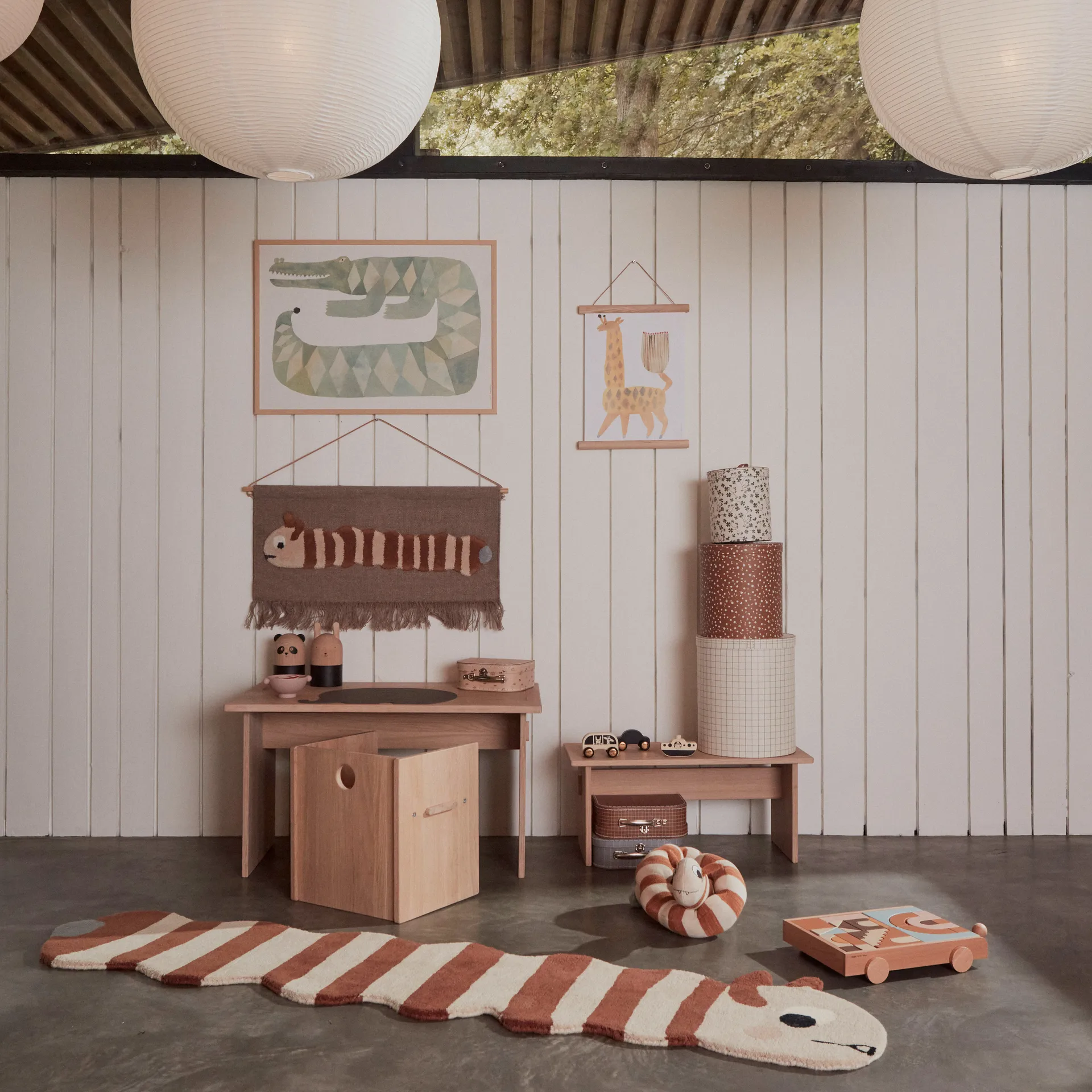 Poster Crocodile Gustav 50x70 cm, multicolore OYOY