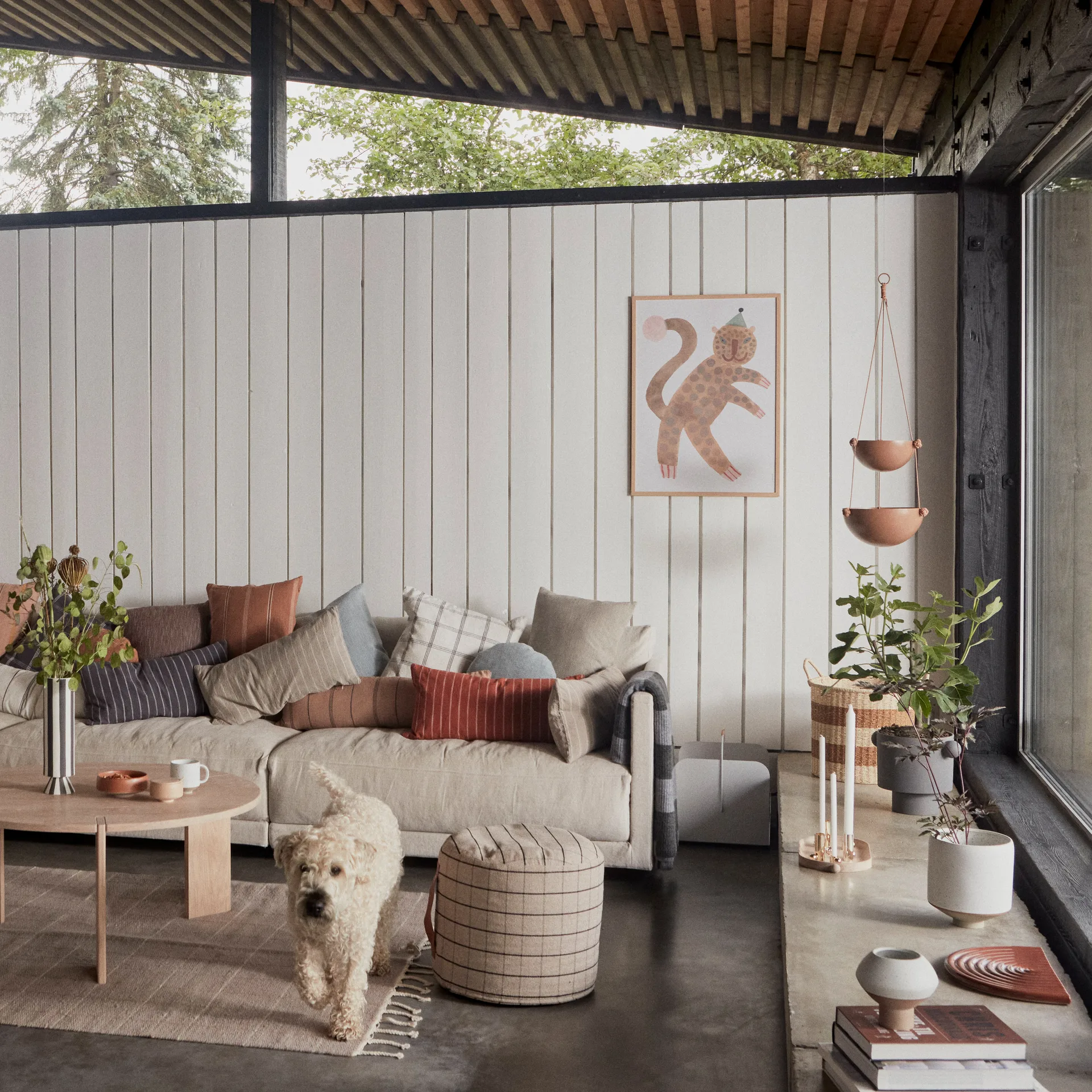 Poster Standing Leopard Elvis 50x70 cm, multicolore OYOY