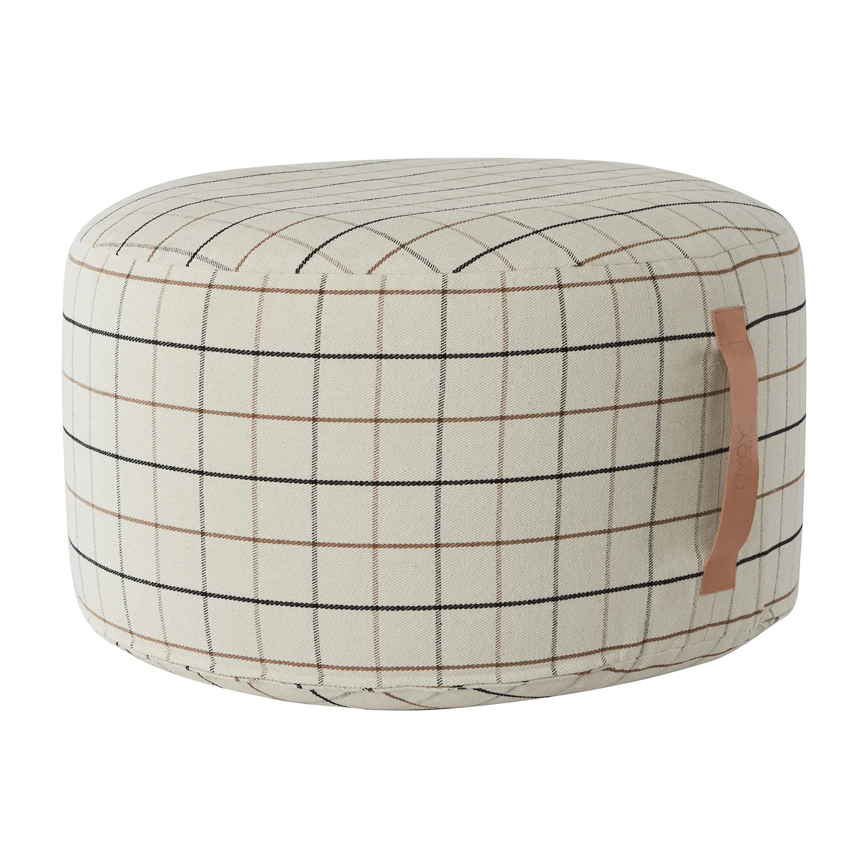 Pouf Grid Ø 65 cm, bianco sporco OYOY