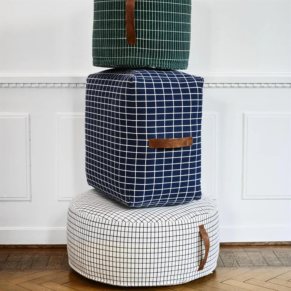 Pouf Sit on me, rotondo bianco OYOY