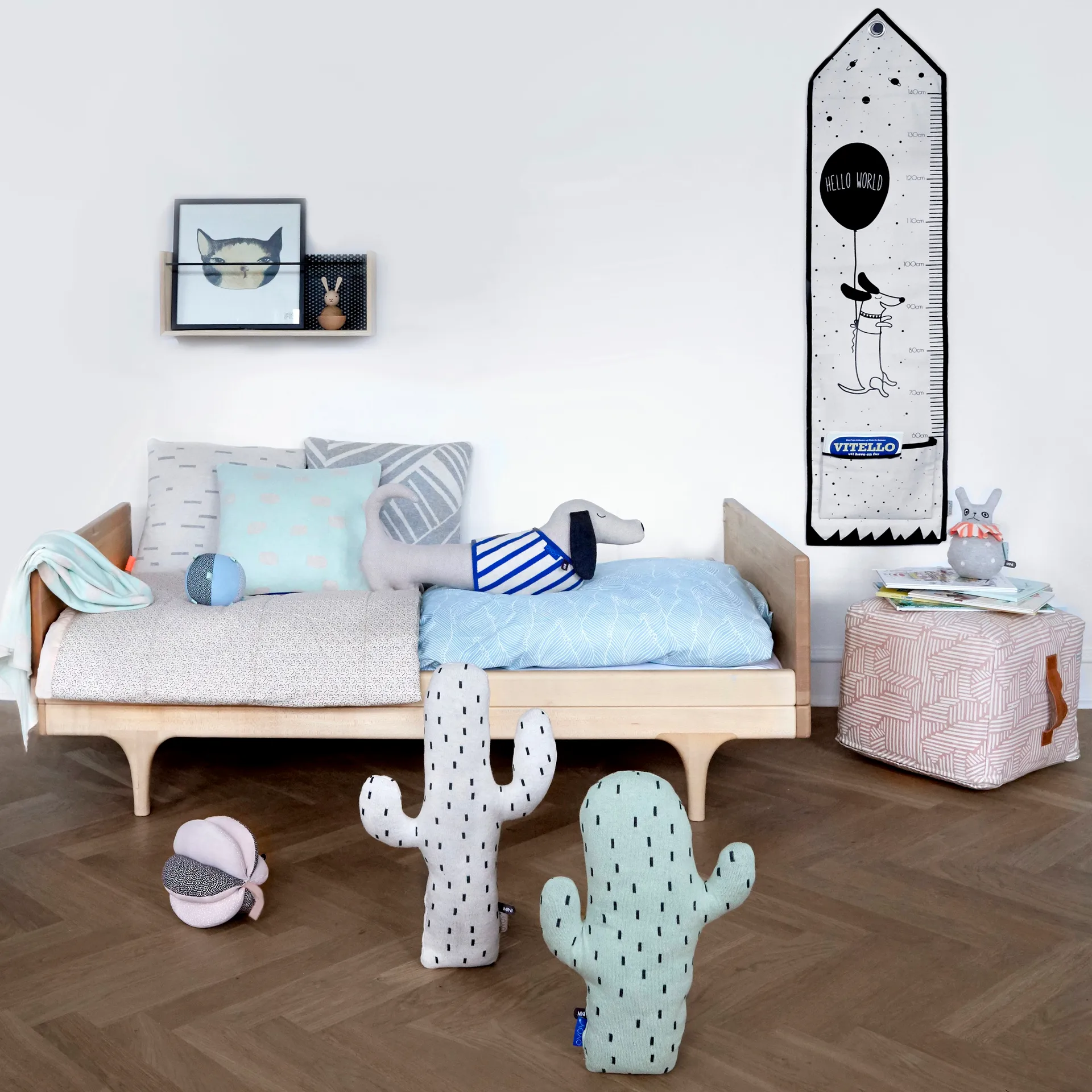 Pupazzo Slinkii, grigio-blu OYOY