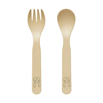 Set di posate per bambini Pullo - Vaniglia - OYOY