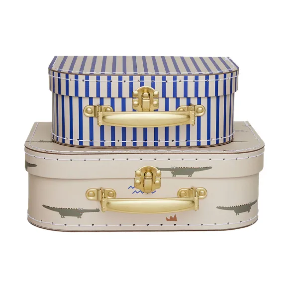 Set valigie mini Crocodile & stripes, Beige OYOY