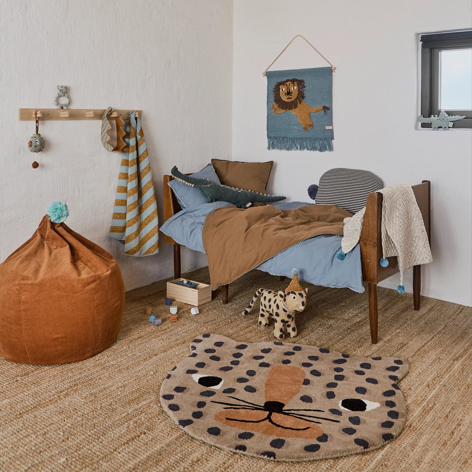 Tappeto a forma di animale OYOY Mini, Leopard OYOY