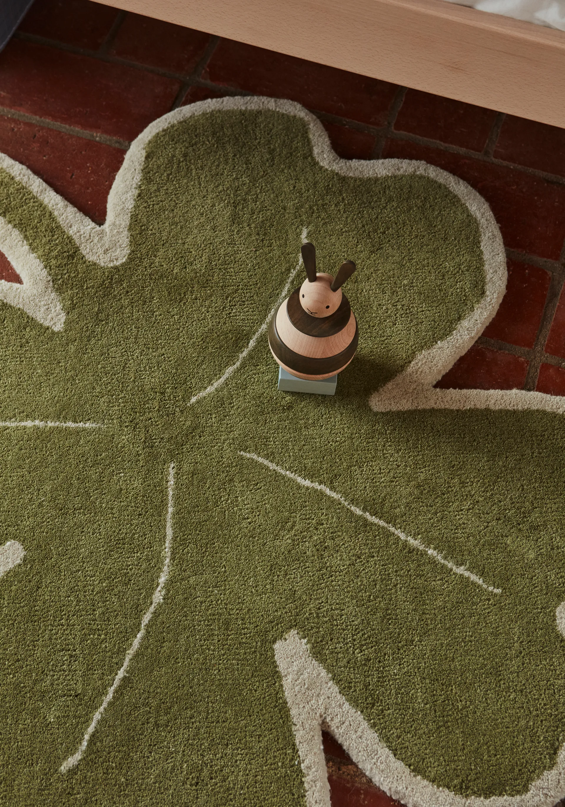 Tappeto Lucky Clover 95x95 cm, Verde OYOY