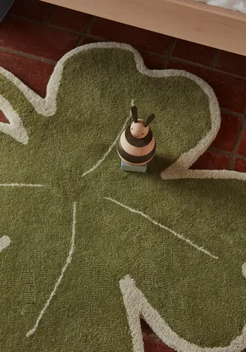 Tappeto Lucky Clover 95x95 cm - Verde - OYOY