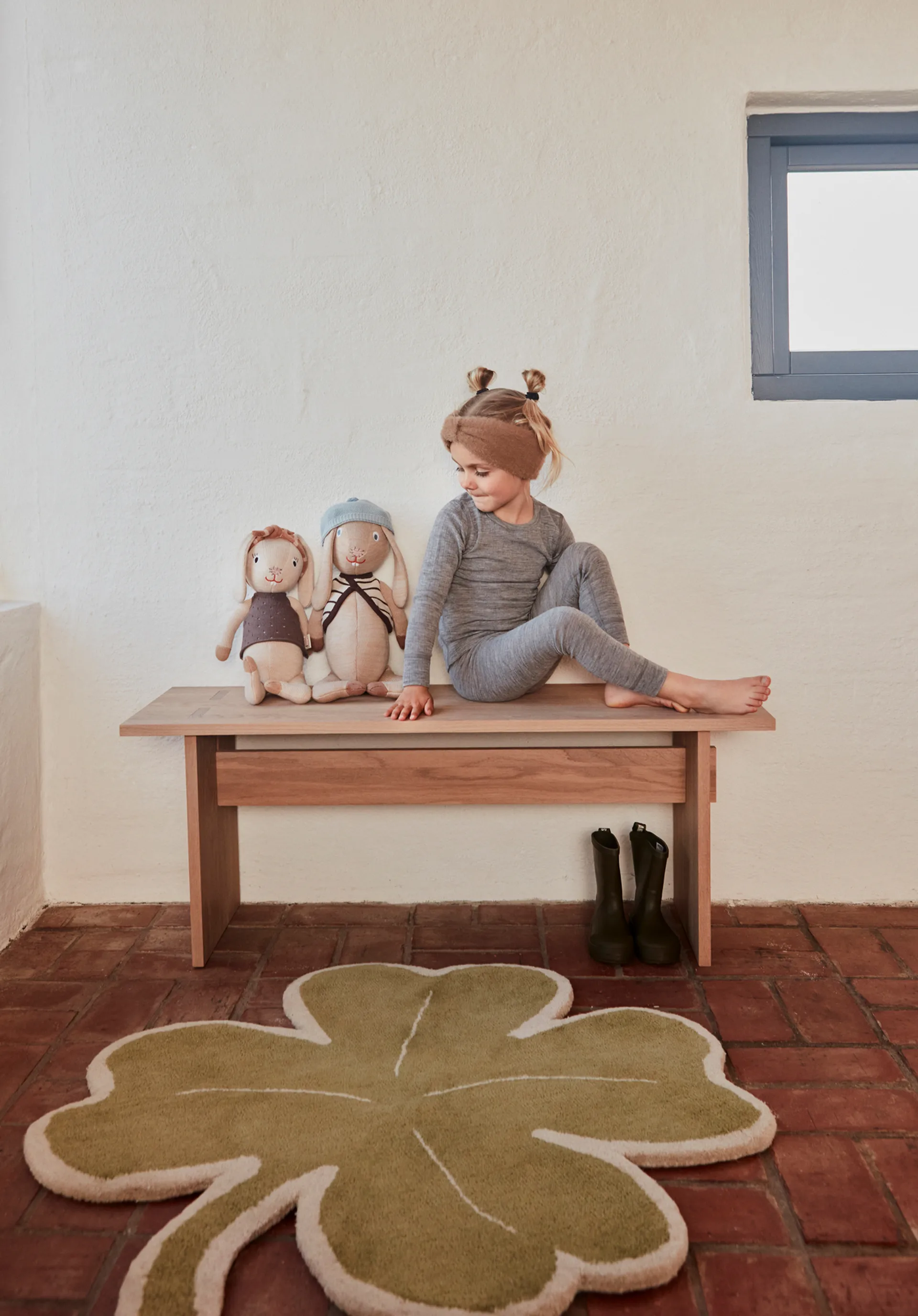 Tappeto Lucky Clover 95x95 cm, Verde OYOY