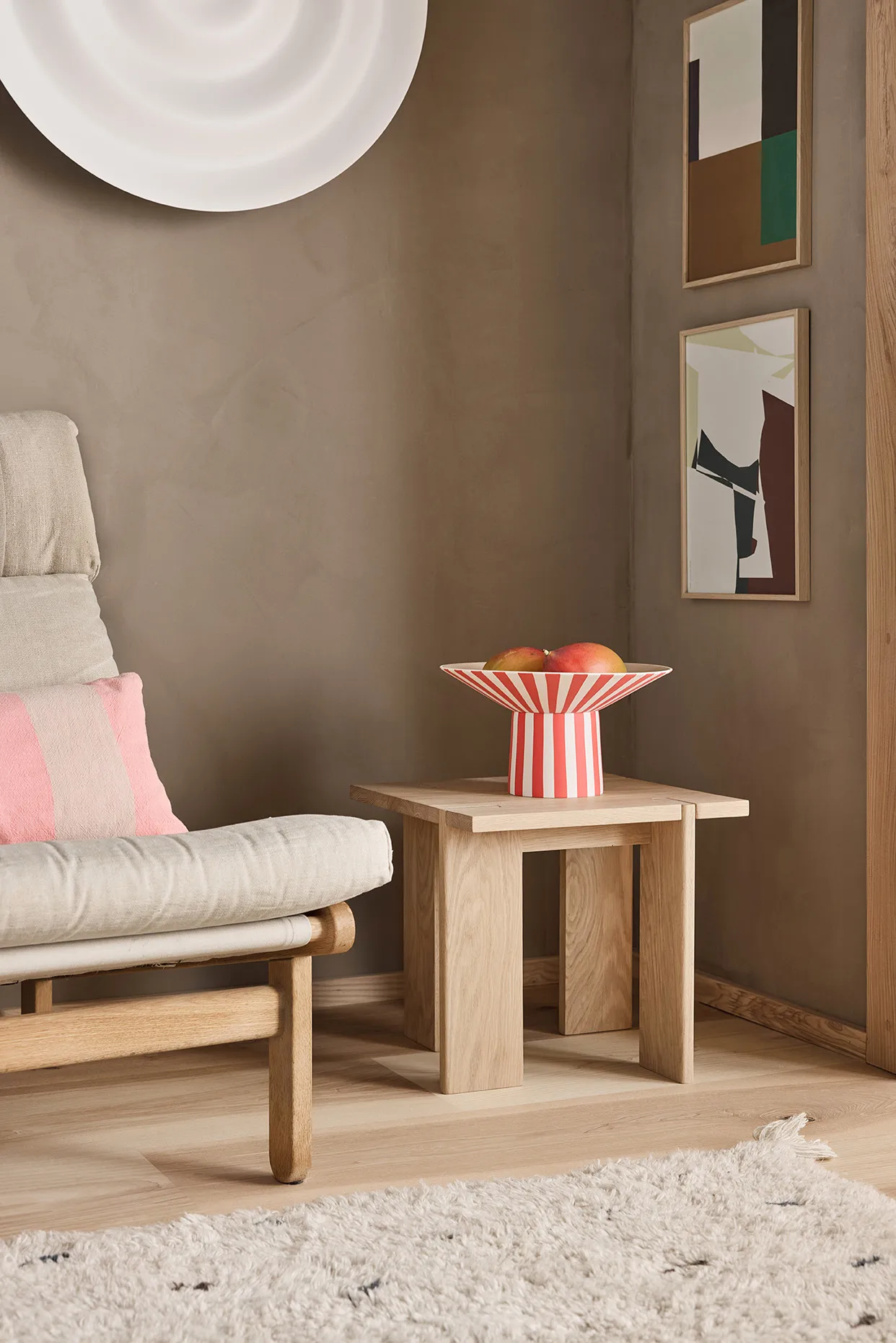 Tavolino ausiliario alto 45x40x40 cm OY Square , Natura OYOY