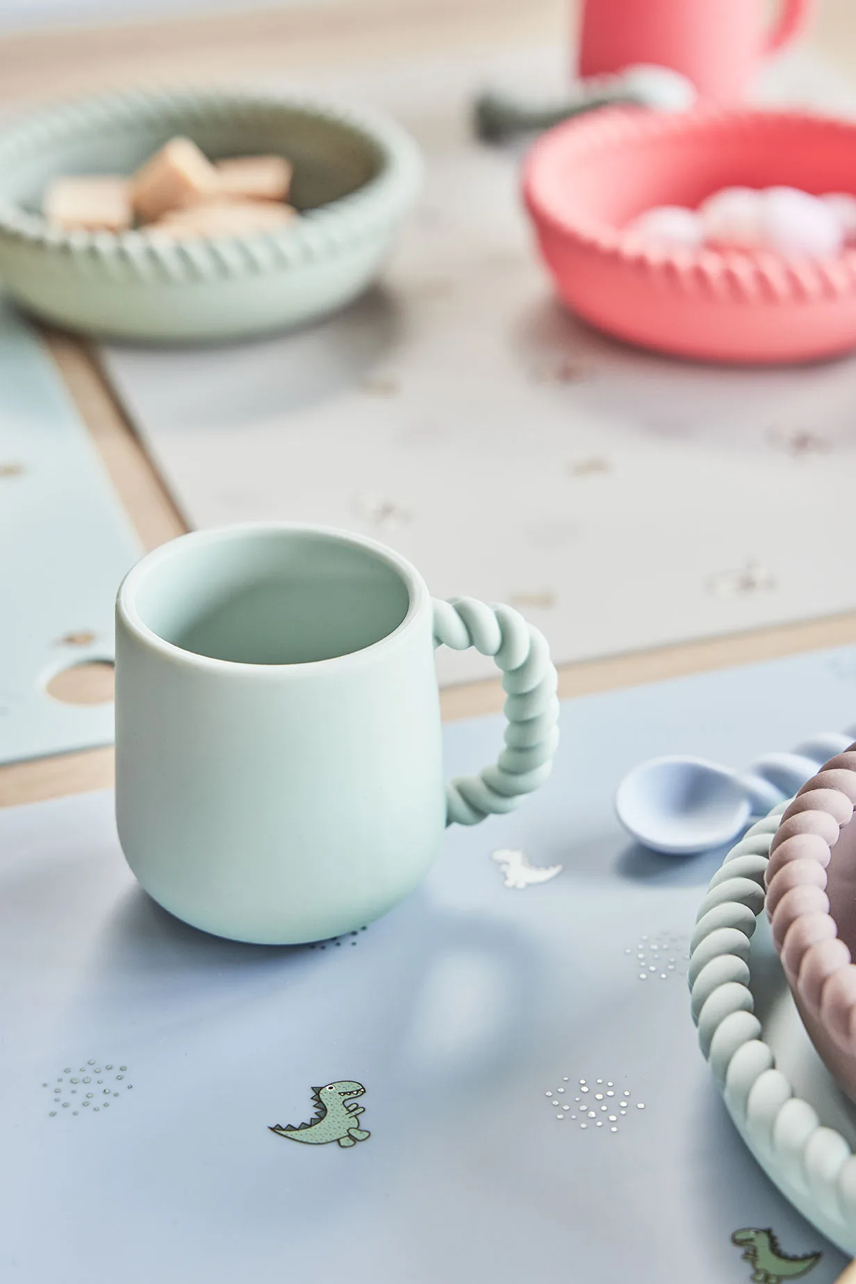 Tovaglietta Theo Dino 34x45 cm, Pale blue OYOY