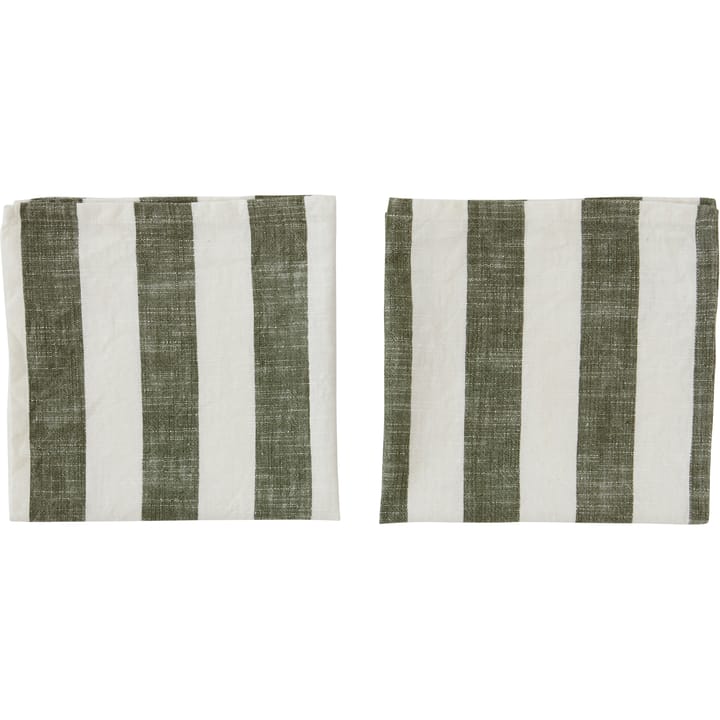 Tovagliolo Striped 45x45 cm confezione da 2  - Olive - OYOY