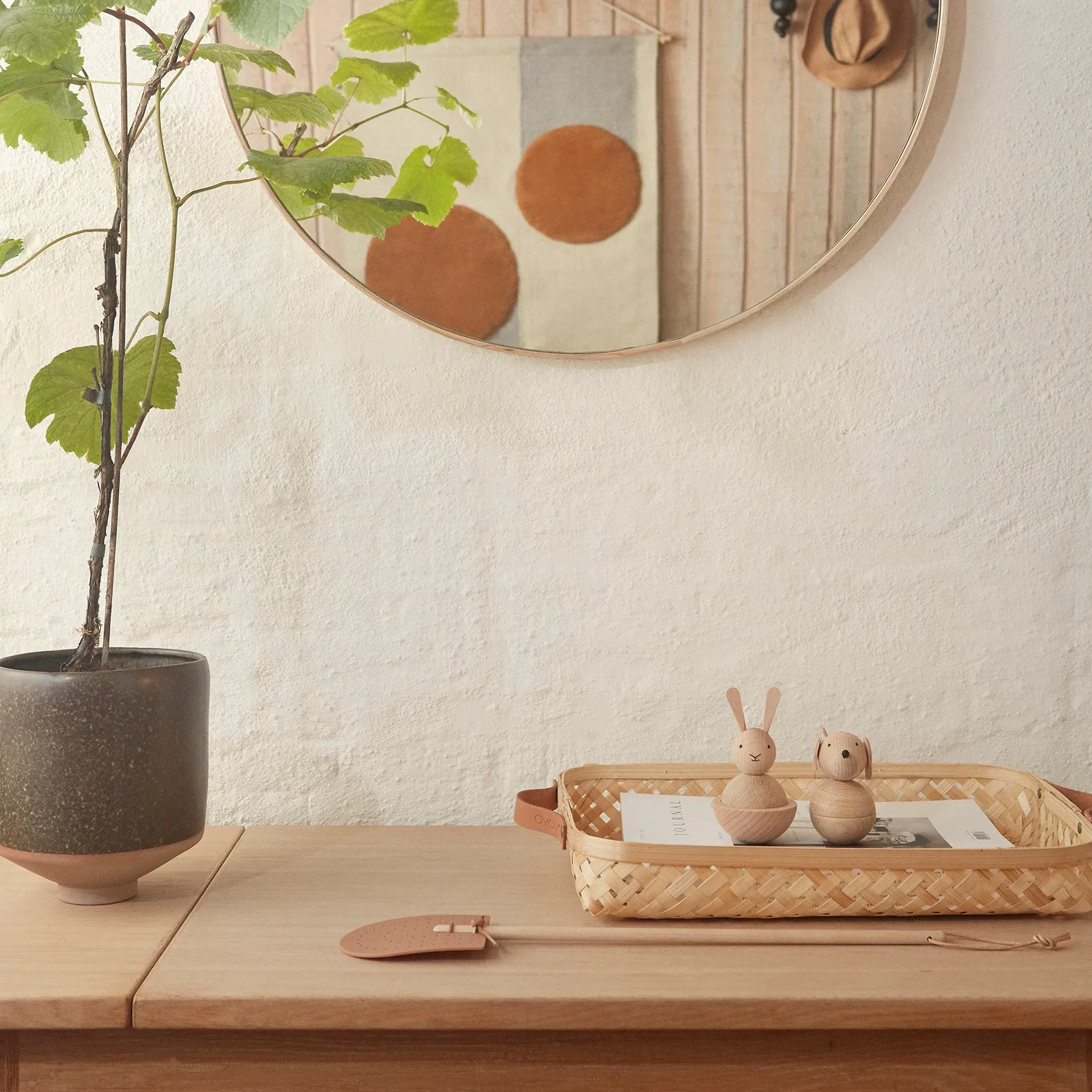 Vaso da fiori Hagi Ø 17,5 cm, marrone OYOY