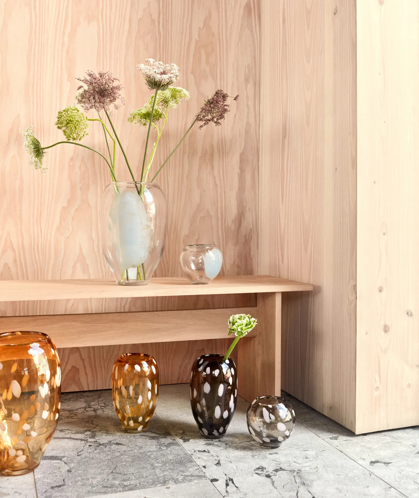 Vaso grande Jali, 35 cm, Ambra (arancione) OYOY