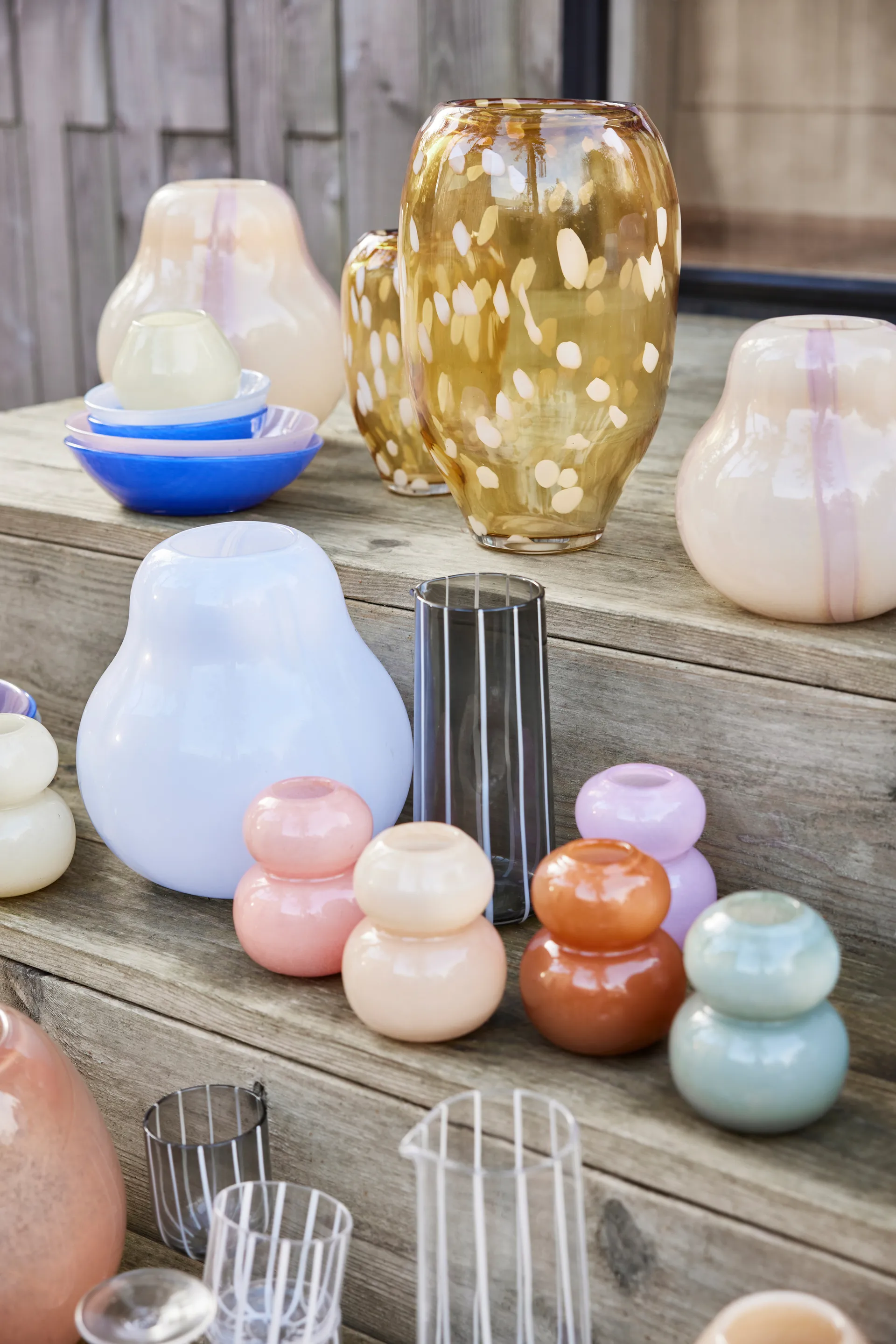 Vaso Kojo large, Lavender-White OYOY