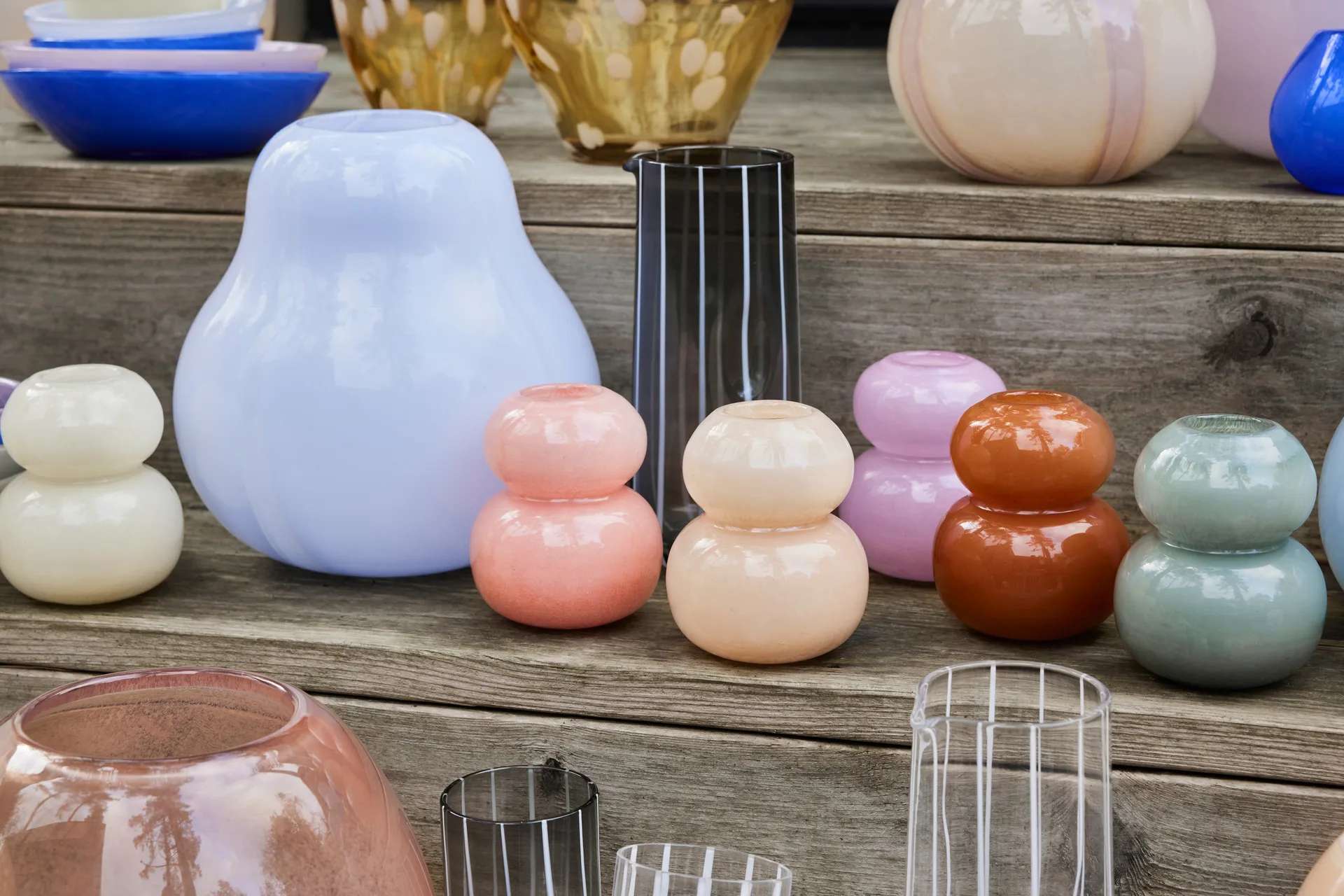 Vaso Kojo piccolo, Lavanda, bianco OYOY