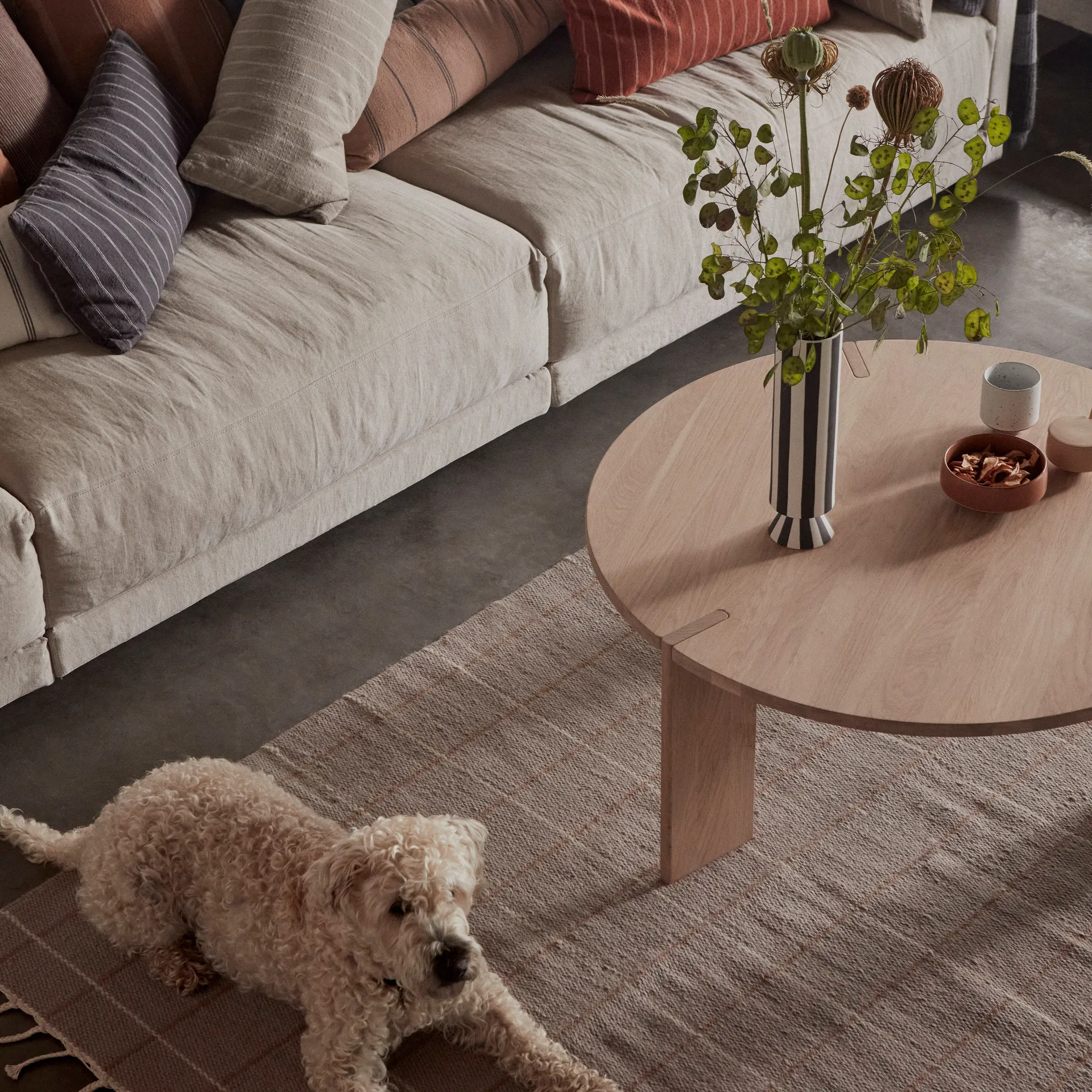 Vaso Toppu 31 cm, bianco-nero OYOY