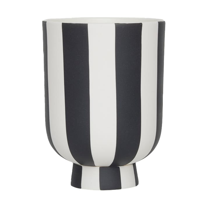 Vaso Toppu Ø8 cm - Bianco-nero - OYOY