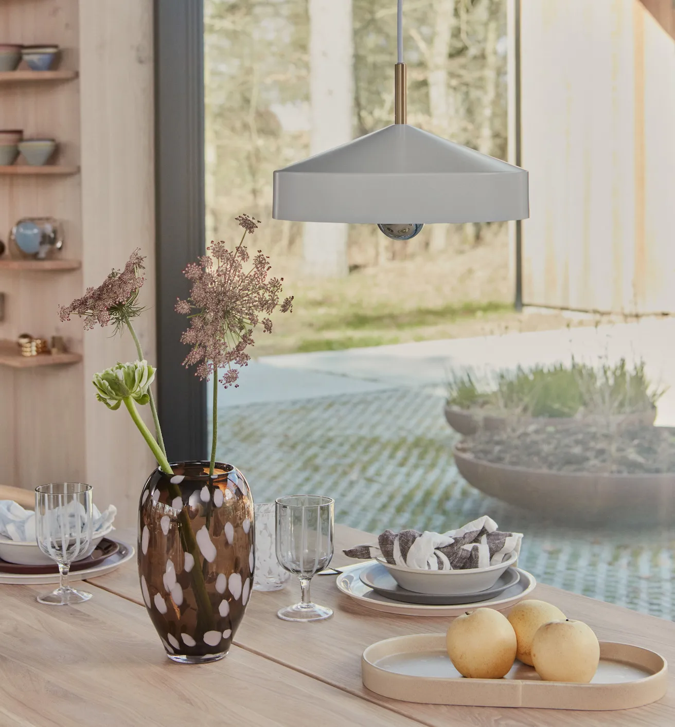 Vassoio Aki ovale 18x34 cm, Beige OYOY