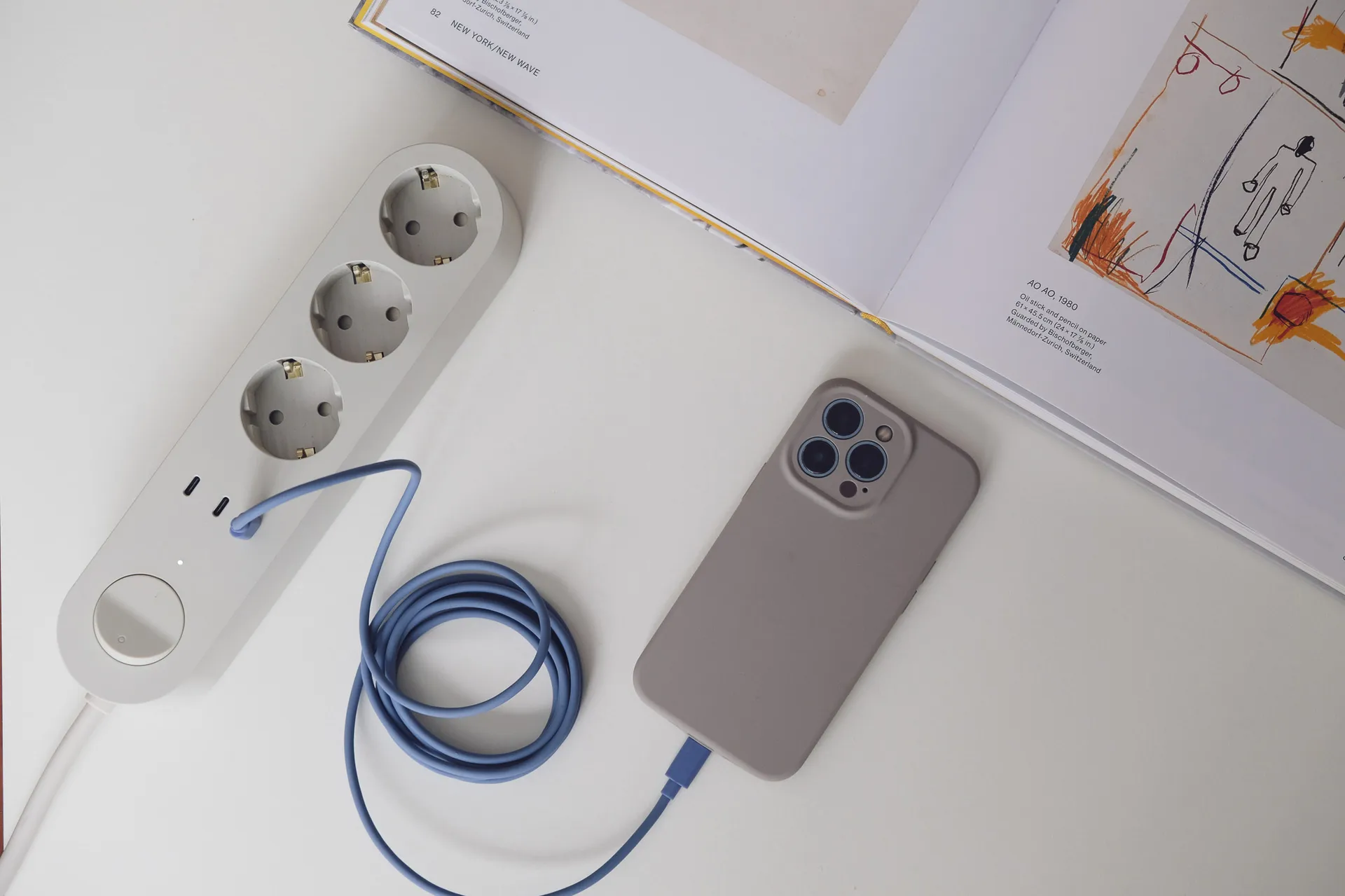 Alma Power Bar multipresa, Sandhamn beige palett3