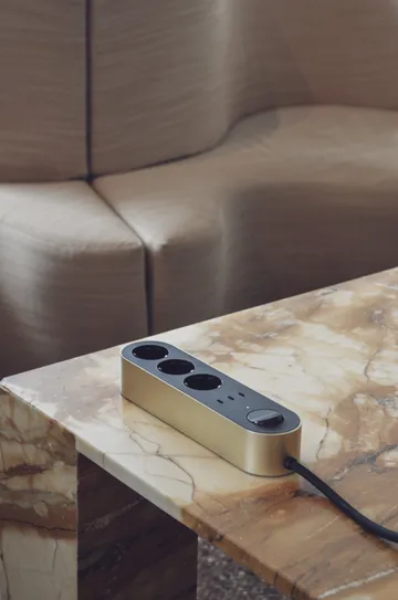 Edgar Power Bar presa multipla - Ottone satinato - palett3