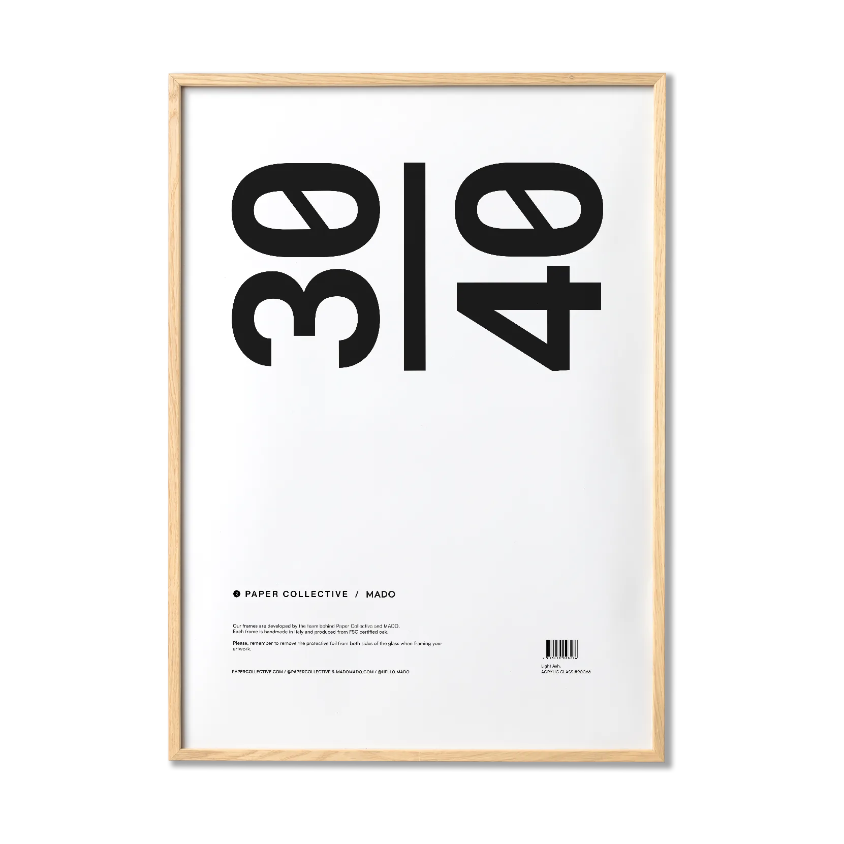 Cornice Paper Collective plexiglas-frassino, 30x40 cm Paper Collective