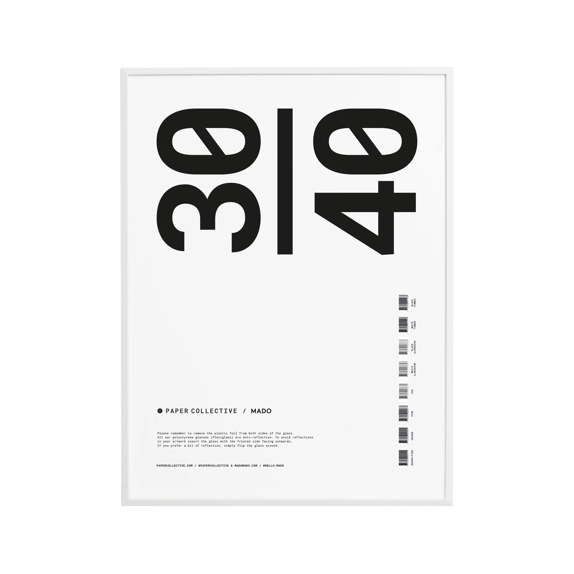 Cornice Paper Collective plexiglass-bianco, 30x40 cm Paper Collective