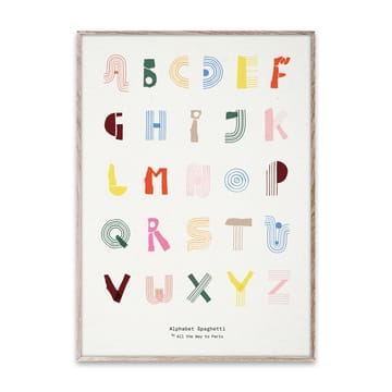 Poster Alphabet Spaghetti multicolore - 50x70 cm - Paper Collective