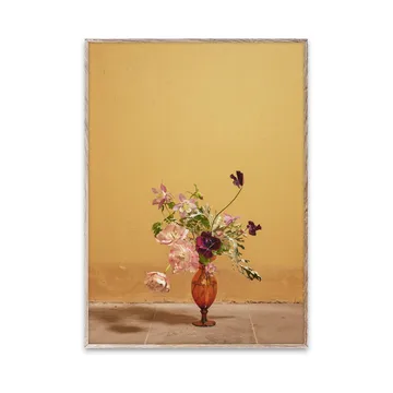 Poster Blomst 02 ochra  - 30x40 cm - Paper Collective