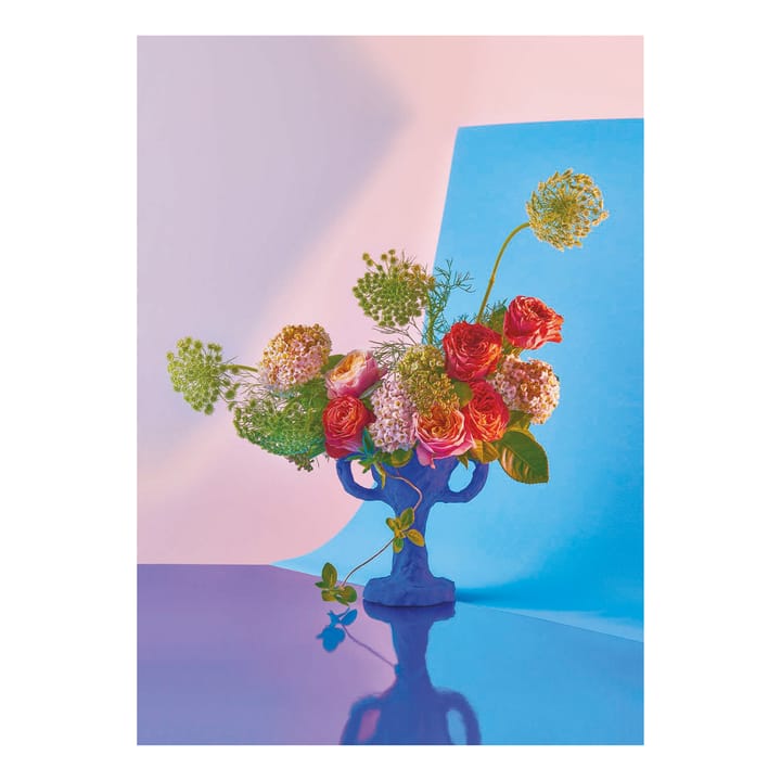 Poster Bloom 02 cyan , 30x40 cm Paper Collective