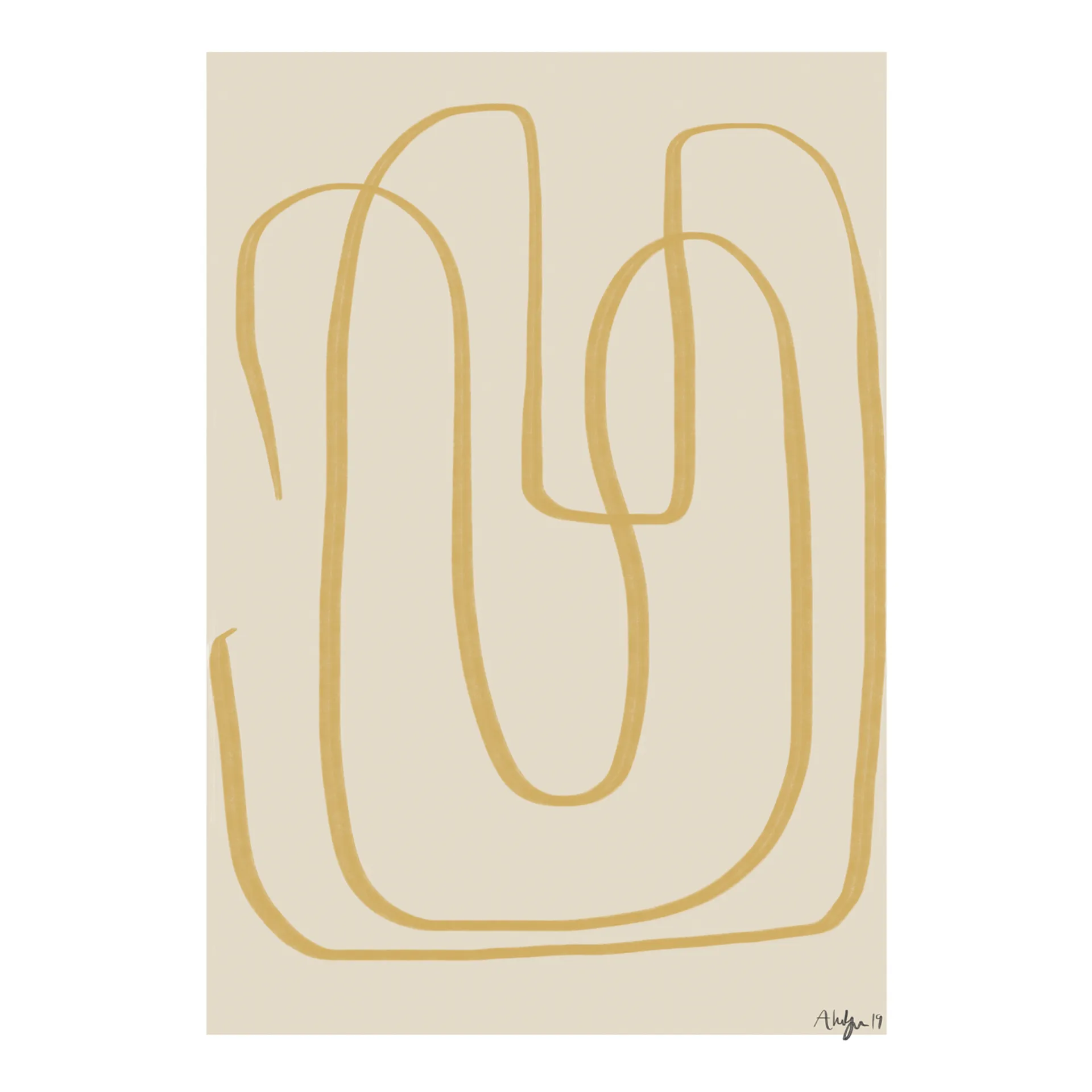 Poster Different Ways I giallo, 30x40 cm Paper Collective