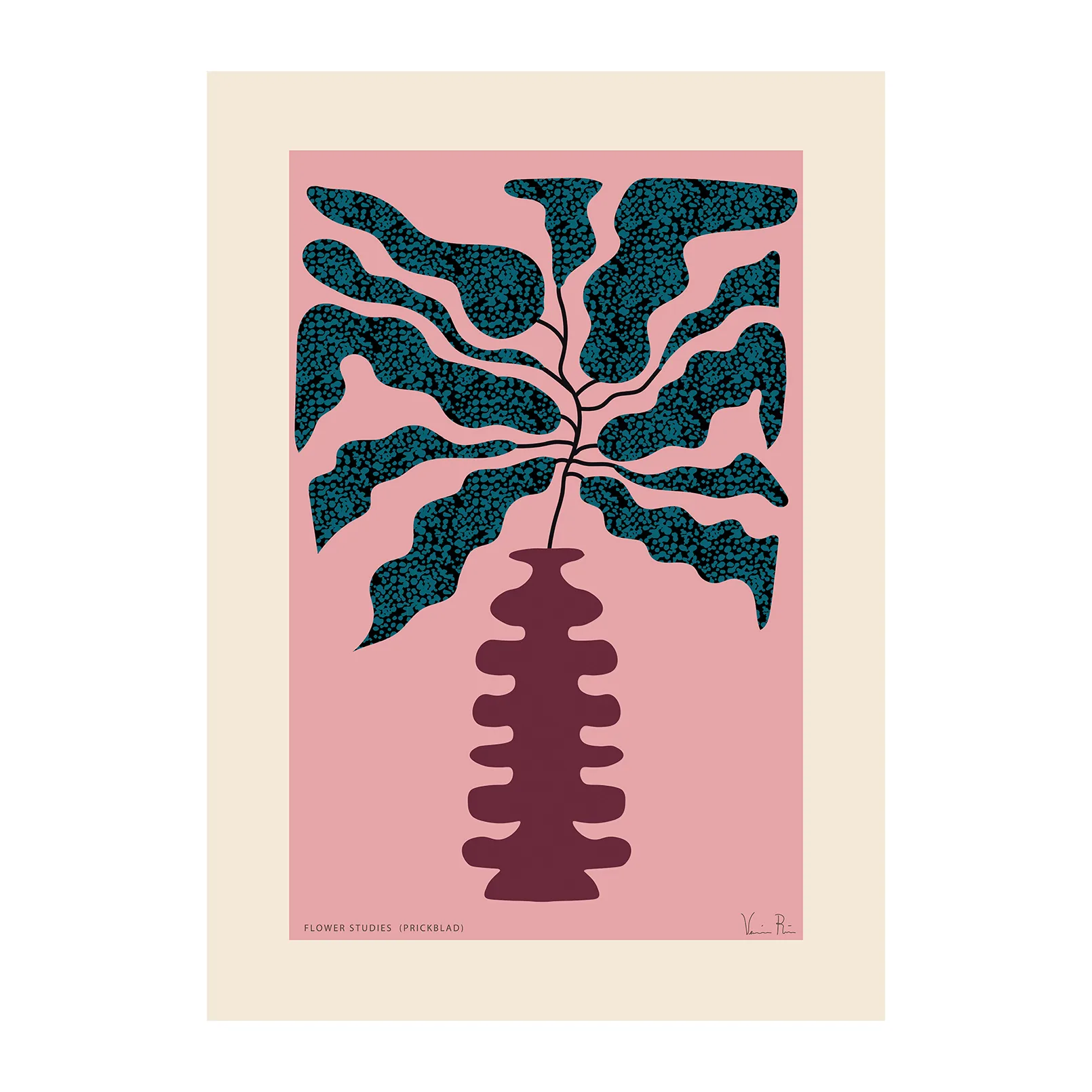 Poster Flower Studies 01 (Prickblad), 30x40 cm Paper Collective