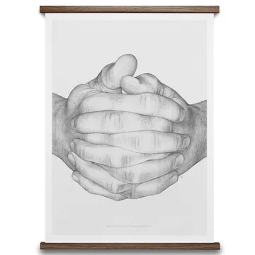 Poster Folded hands  - 50x70 cm - Paper Collective
