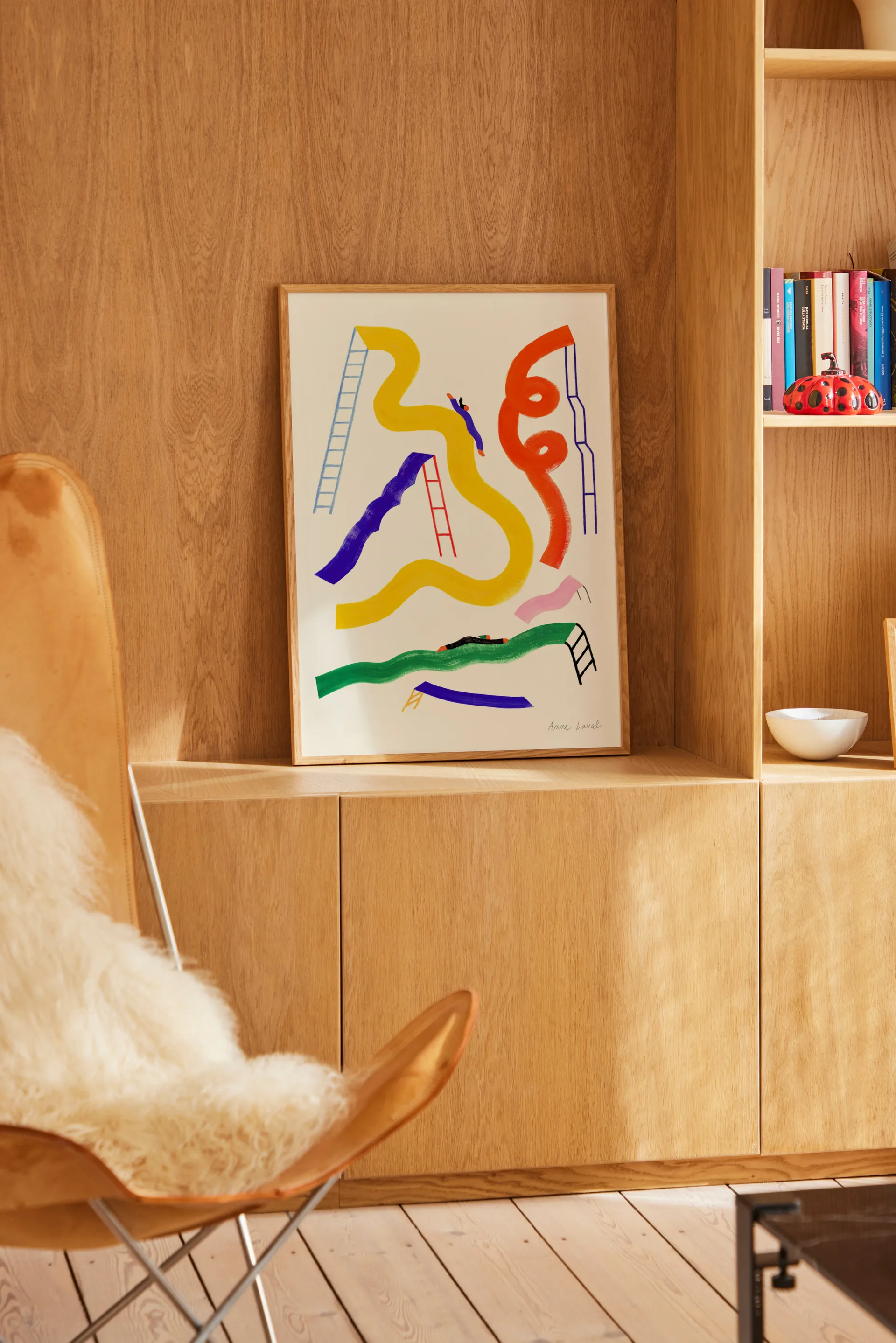 Poster Glisser , 50x70 cm Paper Collective