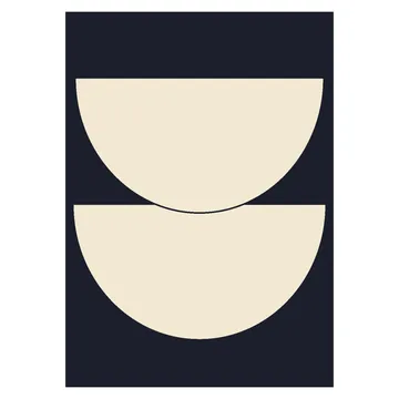 Poster Half Circles I blu - 30x40 cm - Paper Collective