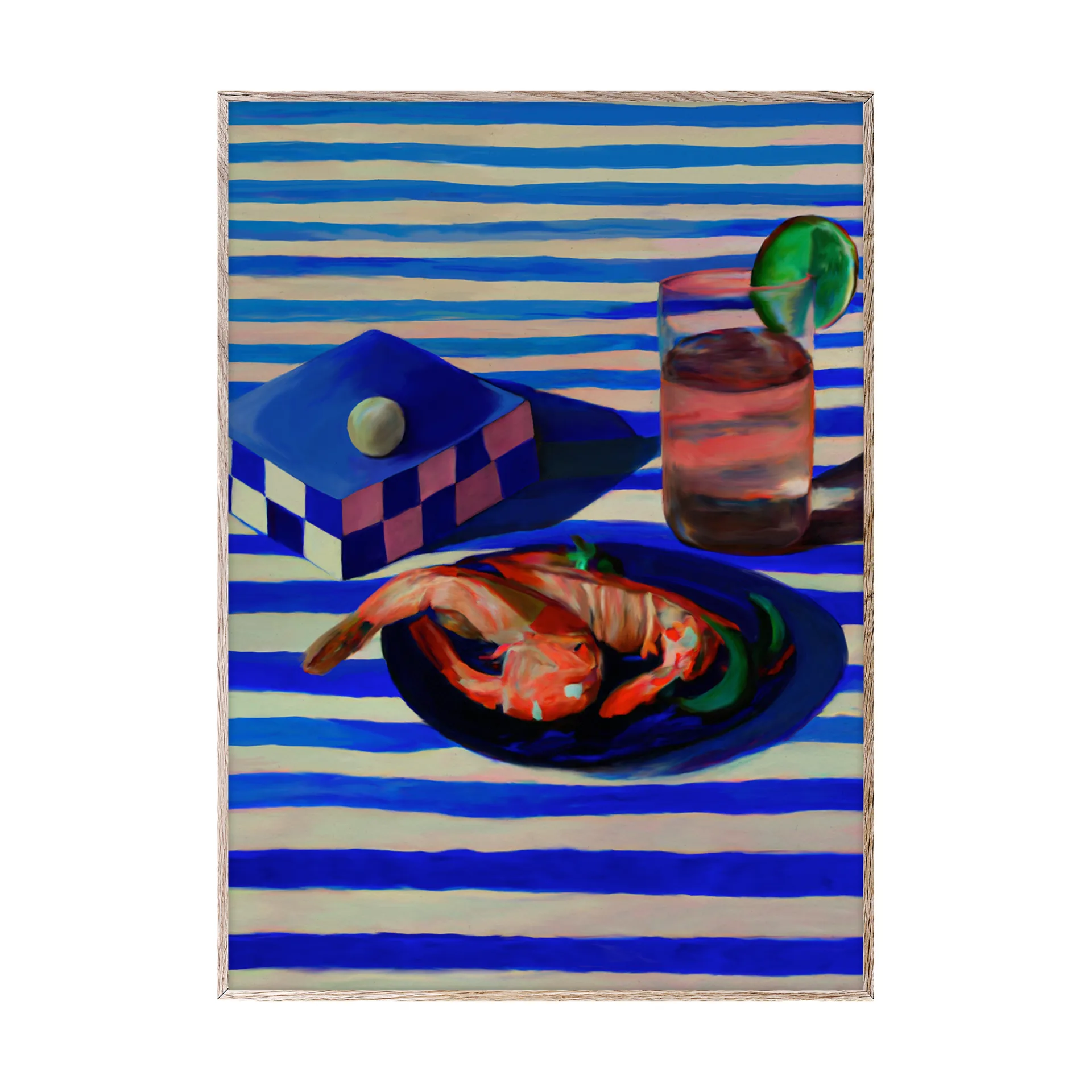 Poster Shrimp & Stripes, 30x40 cm Paper Collective