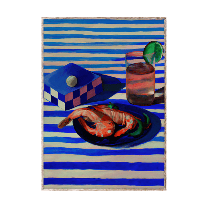 Poster Shrimp & Stripes - 30x40 cm - Paper Collective