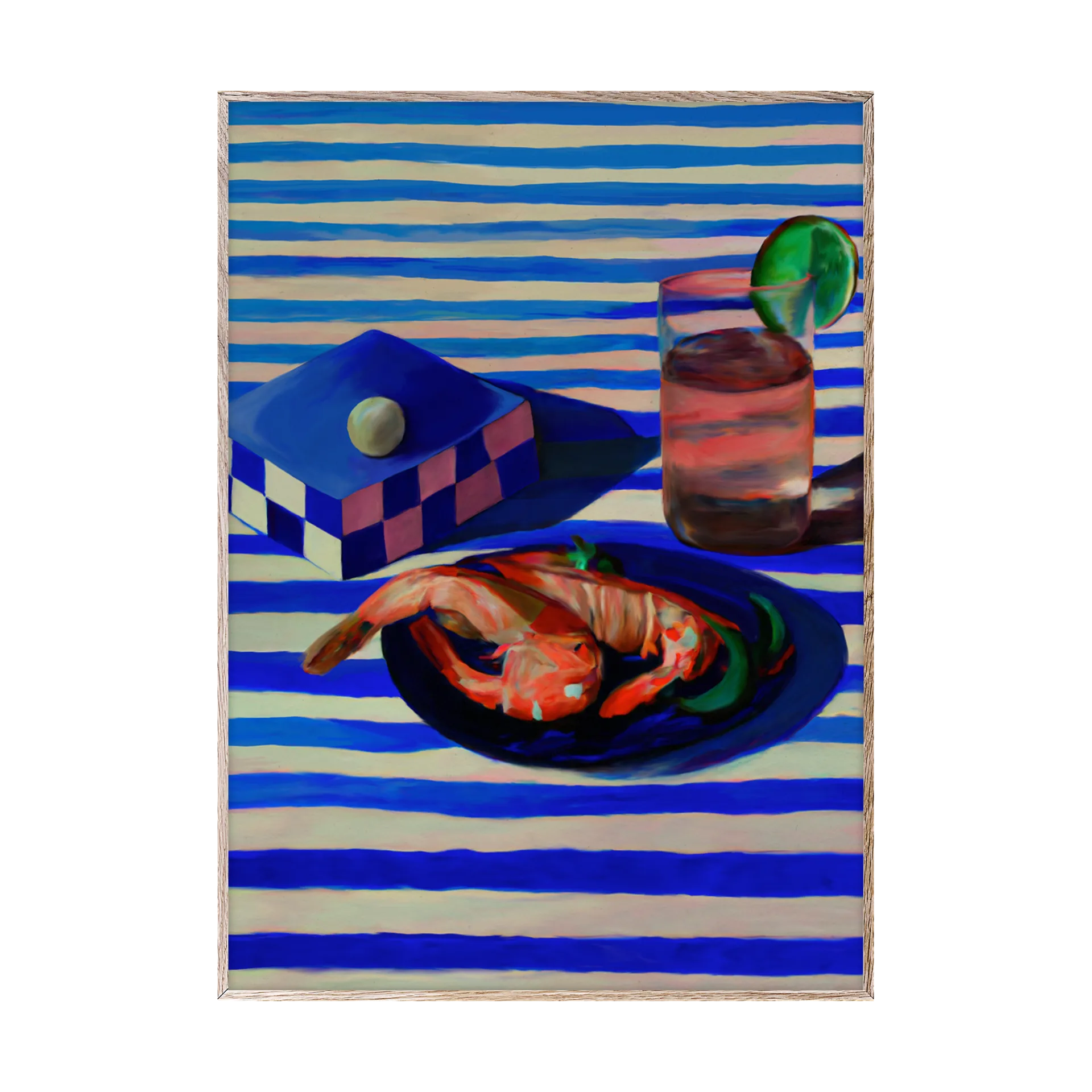 Poster Shrimp & Stripes, 50x70 cm Paper Collective