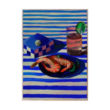 Poster Shrimp & Stripes - 50x70 cm - Paper Collective