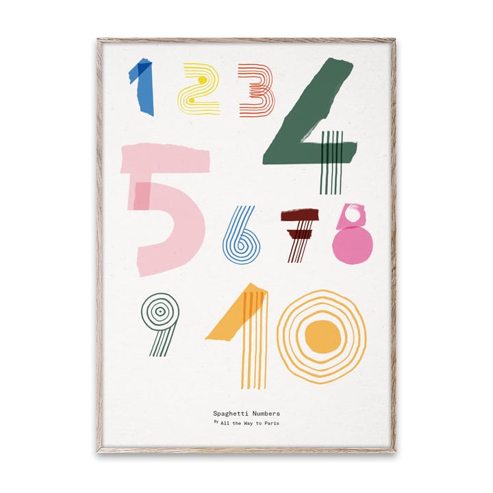 Poster Spaghetti Numbers - 50x70 cm - Paper Collective