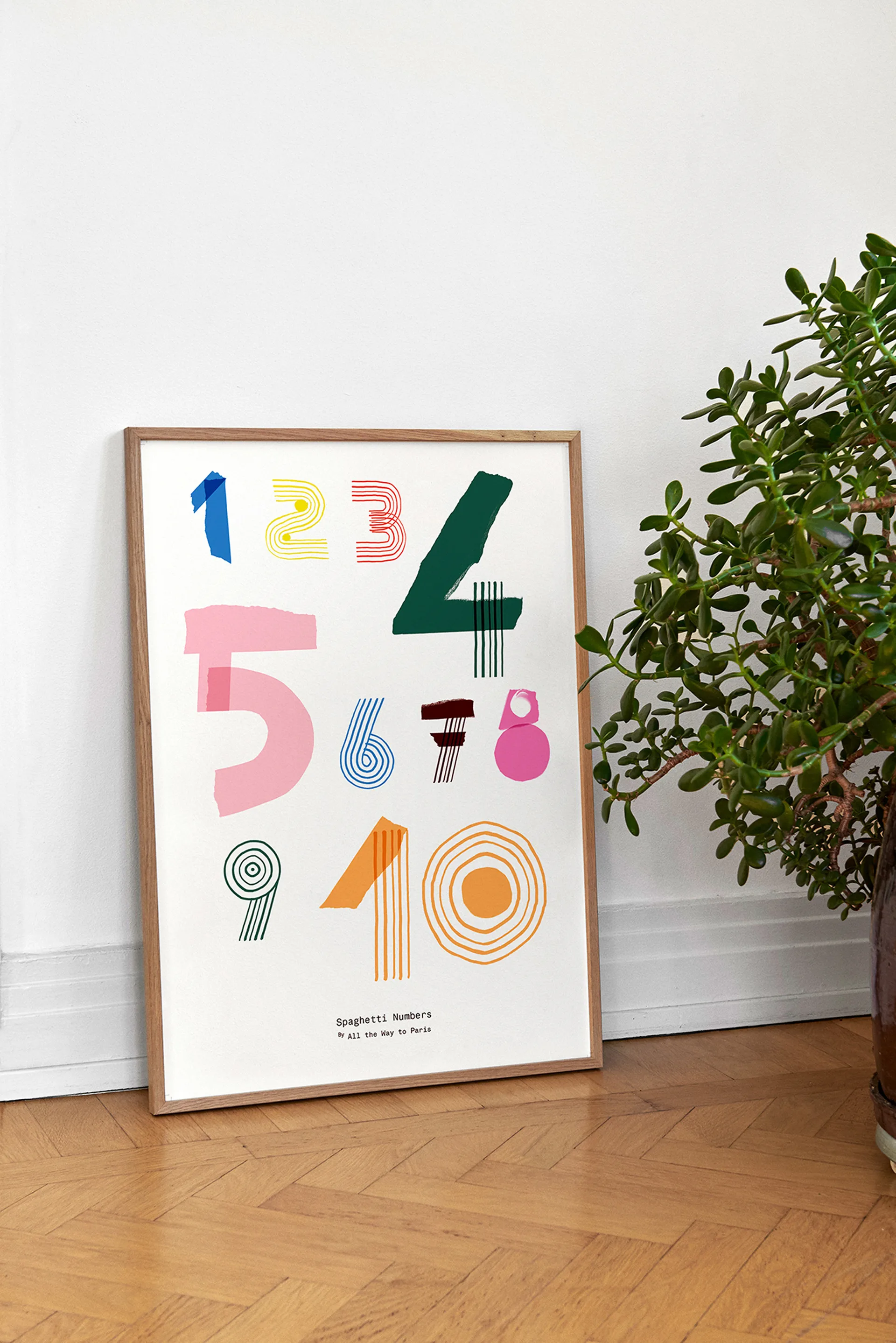 Poster Spaghetti Numbers, 50x70 cm Paper Collective