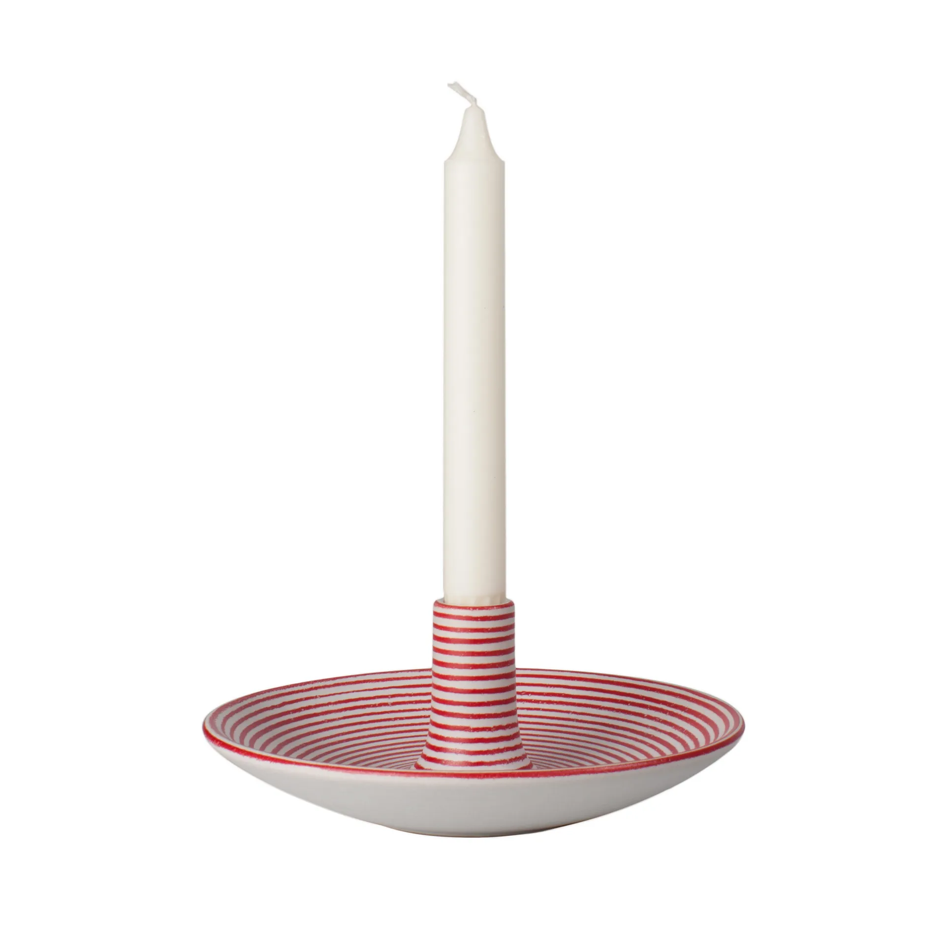 Portacandela Linje piccolo, bianco, rosso Paradisverkstaden