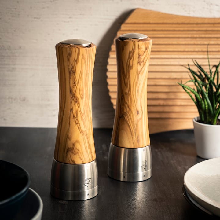 Macinapepe Madras 21 cm, legno d'ulivo-acciaio inox Peugeot