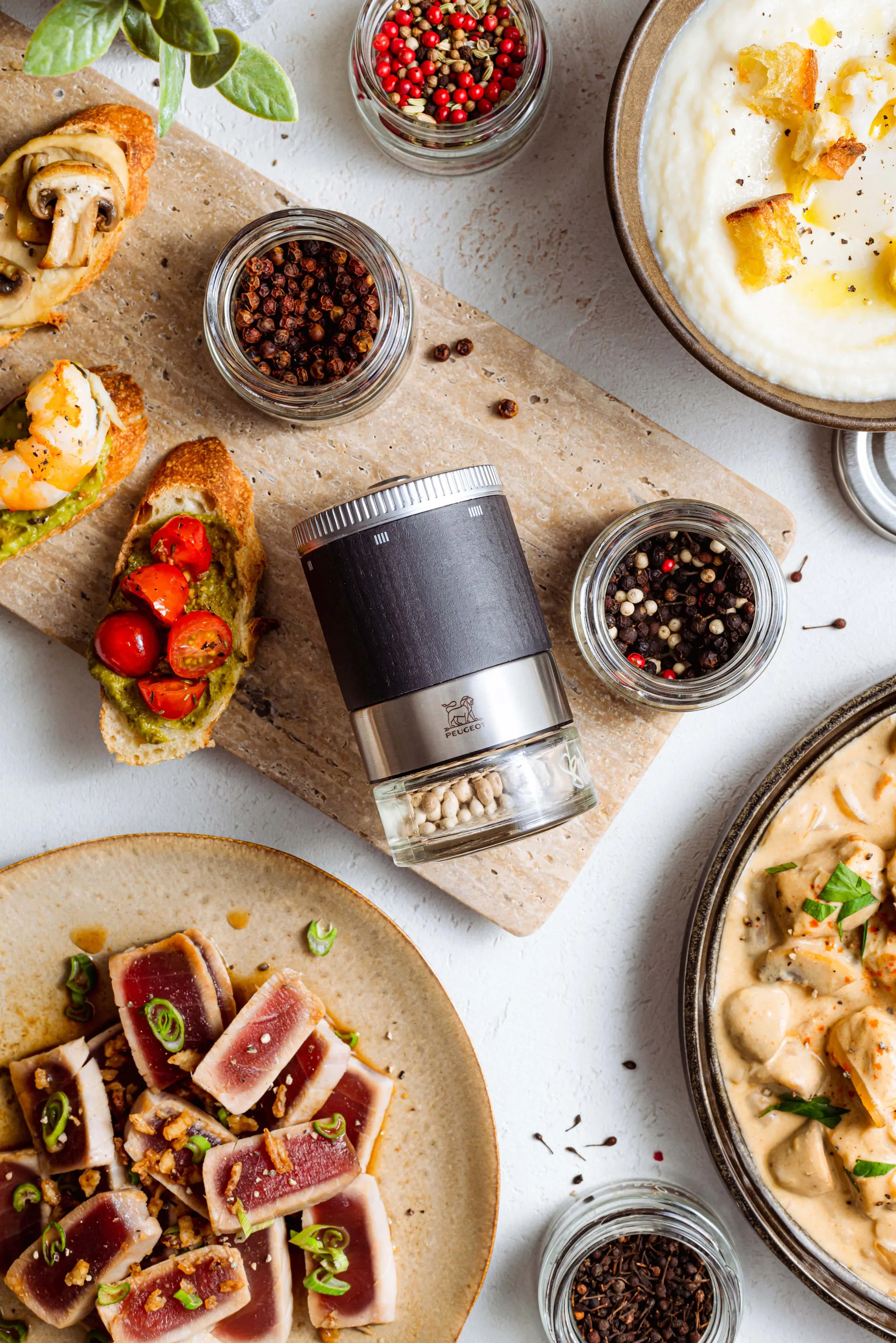 Macinapepe Maestro 11 cm + 3 tipi di pepe, Grigio grafite Peugeot