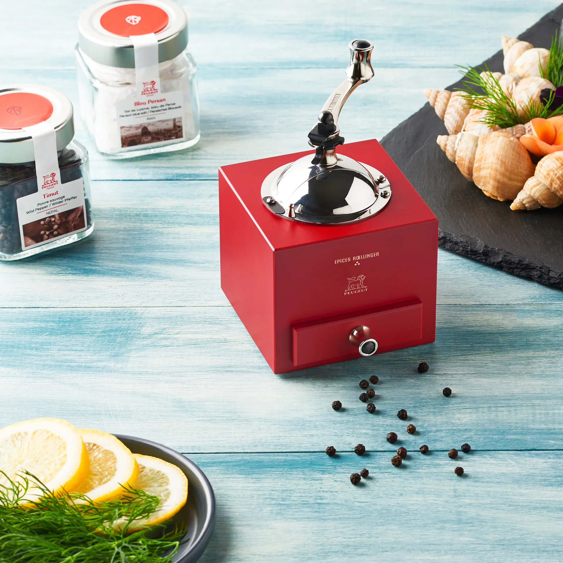 Macinapepe manuale Roellinger, rosso Peugeot